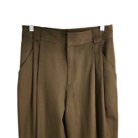 Ellen Tracy Trouser Womens Sz 10 Dark Brown 100% Wool Classic Vintage - Picture 4 of 8